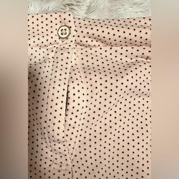 Adrianna Papell Lightweight Dotted Polka Dot High Neck Ruffles Blouse - Picture 9 of 9